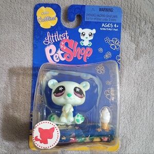 NIP Littlest Pet Shop Single Pet Mint green #794 Polar Bear Ice Cream Cone